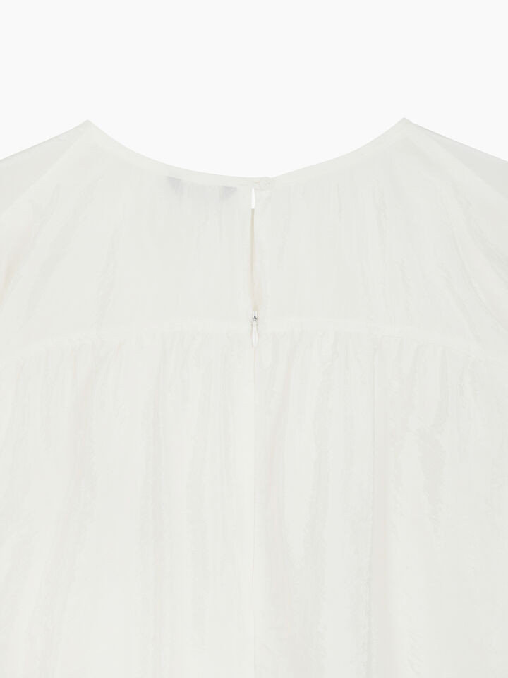 White blouse with balloon sleeves - null - White | Sisley K image number 4